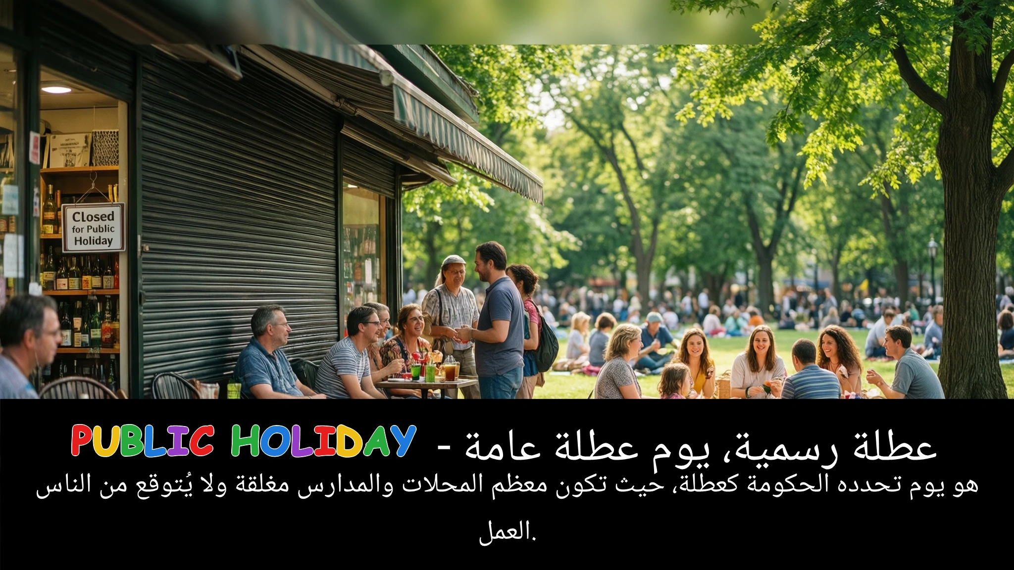 Arabic Illustration for public holiday